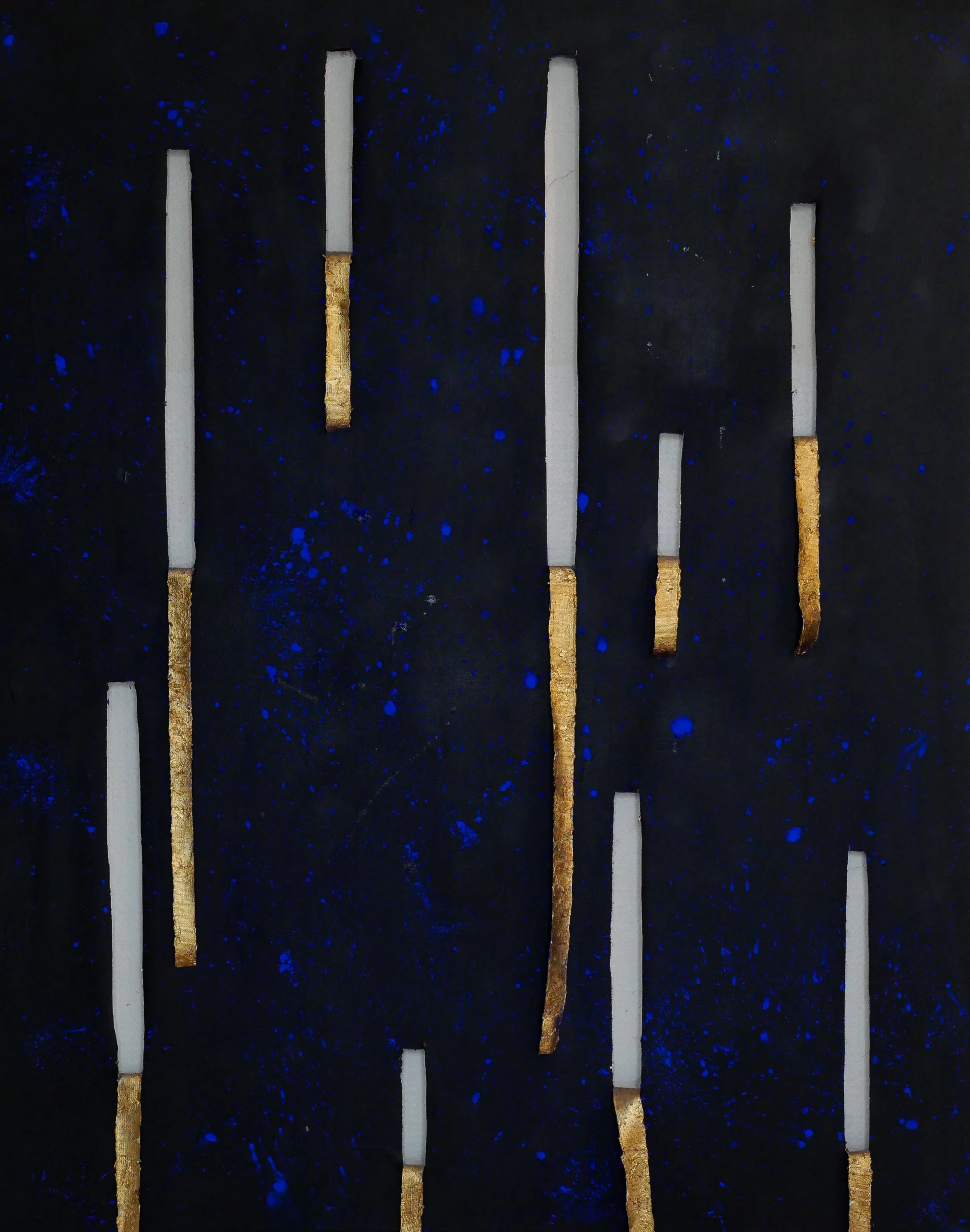 ouvertures peinture or pigment bleu sami chalal